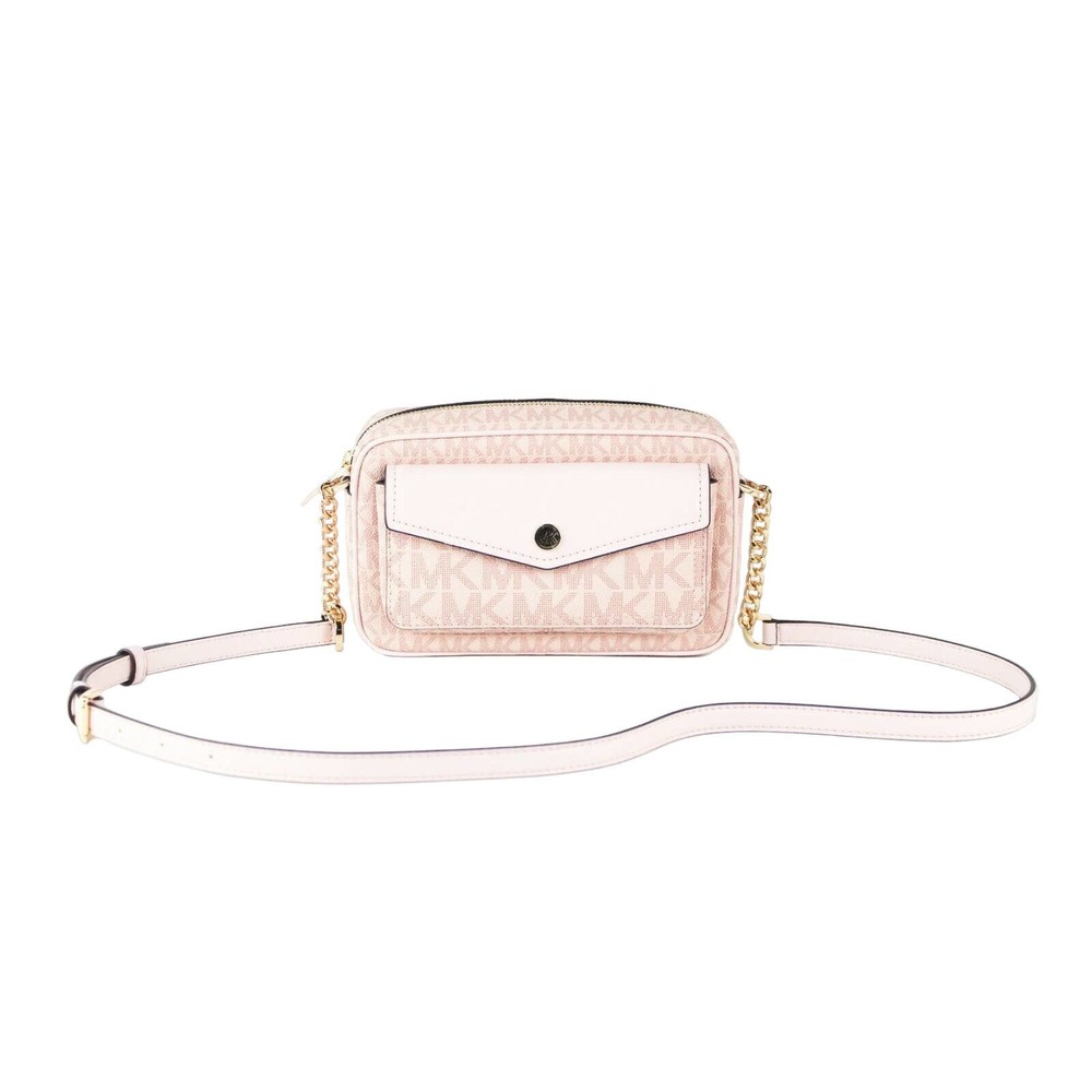 Michael Kors Jet Set Medium Pocket Camera Bag Crossbody Powder Blush Nwt $348 - Picture 2 of 7